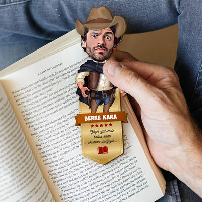Kovboy Karikatürlü Kitap Okuma Ayracı - 3