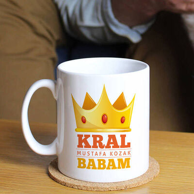 Kral Babam İsme Özel Kupa Bardak - 1