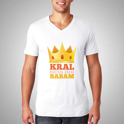 Kral Babam İsme Özel Tişört - 1