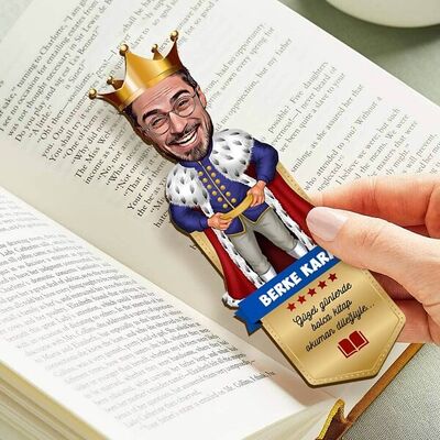 Kral Karikatürlü Kitap Okuma Ayracı - 2