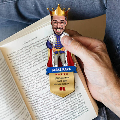Kral Karikatürlü Kitap Okuma Ayracı - 3