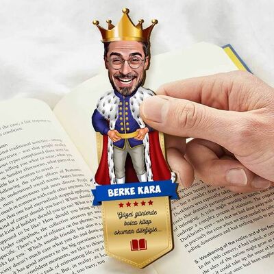 Kral Karikatürlü Kitap Okuma Ayracı - 4