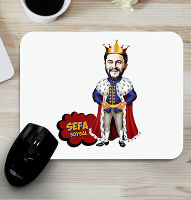 Kral Karikatürlü Mouse Pad - 1