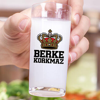 Kral Tacı İsim Yazılı Hediyelik İkili Rakı Bardağı Seti - 3