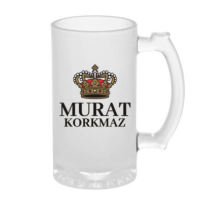 Kral Tacı İsme Özel Bira Bardağı - 2