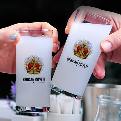 Kral Tacı Temalı Hediyelik İkili Rakı Bardağı Seti - 1