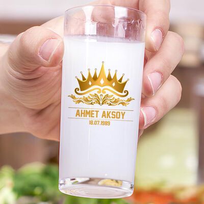 Kral Tacı Temalı Spesial İkili Rakı Bardağı Seti - 3