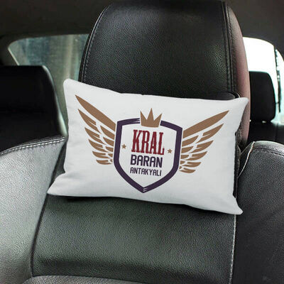 Kral Tasarımlı İsme Özel Araç Koltuk Yastığı - 1