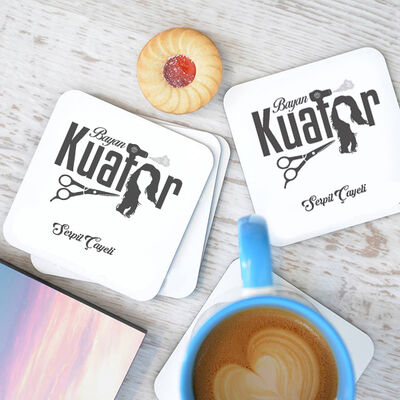 Kuaförünüze Özel Hediyelik Bardak Altlığı - 1