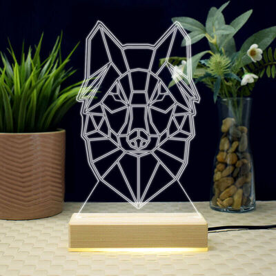 Kurt Tasarımlı 3d Led Lamba - 2