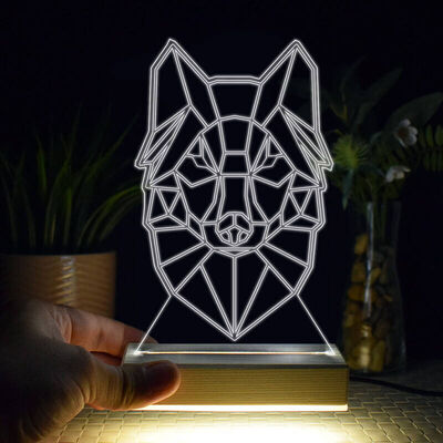 Kurt Tasarımlı 3d Led Lamba - 3