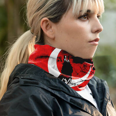 Kurt ve Bayrak Temalı Bandana Boyunluk - 1