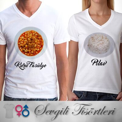 Kuru Fasulye & Pilav Sevgili Tişörtü - 1