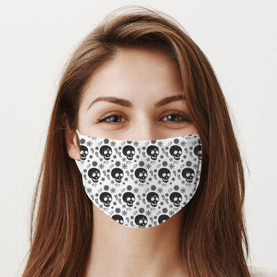 Kuru Kafa Tasarım Yıkanabilir Maske - 1