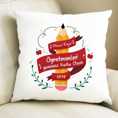 Kutlama Mesajlı Öğretmen Yastığı - 1