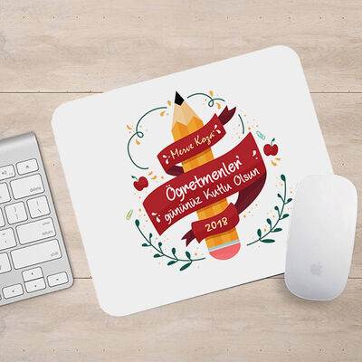 Kutlama Mesajlı Öğretmene Özel Mouse Pad - 1