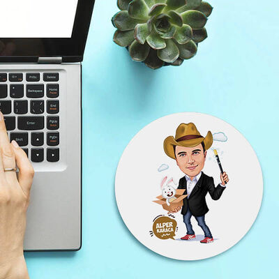 Kutudan Tavşan Çıkartan Erkek Karikatürlü Mousepad - 1