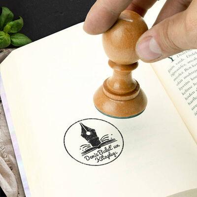 Kütüphane İçin Kişiye Özel Kitap Damgası - 5