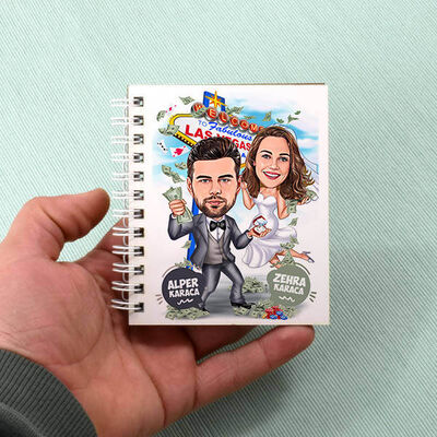 Las Vegas Çiftleri Karikatürlü Defter - 1