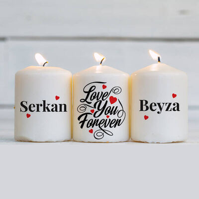 Love You Forever İsimli Mum Seti - 1