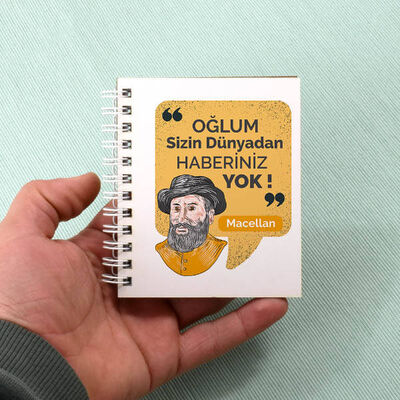 Macellan Esprili Mesajlı Not Defteri Hediyelik - 1