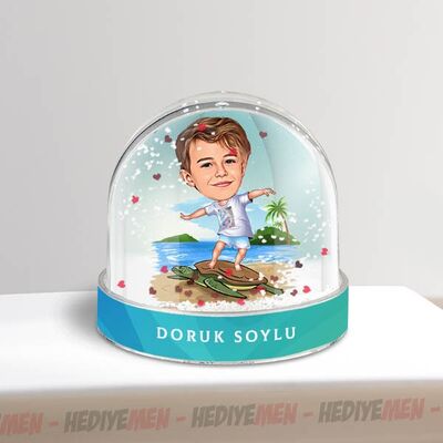 Maceracı Çocuk Karikatürlü Kar Küresi - 2