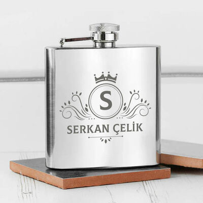 Maceracı Erkeğe Özel Çelik İçki Matarası 6 Oz Gümüş - 3