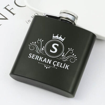 Maceracı Erkeğe Özel Çelik İçki Matarası 6 Oz Yeşil - 3