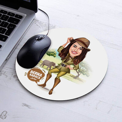 Maceracı Kadın Karikatürlü Mousepad - 1