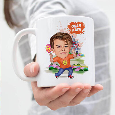 Maceraperest Erkek Çocuk Karikatürlü Kupa Bardak - 1