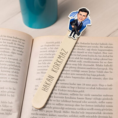 Maceraperest Erkek Karikatürlü Çubuk Kitap Ayracı - 1