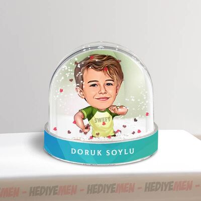 Mahalleli Çocuk Karikatürlü Kar Küresi - 2