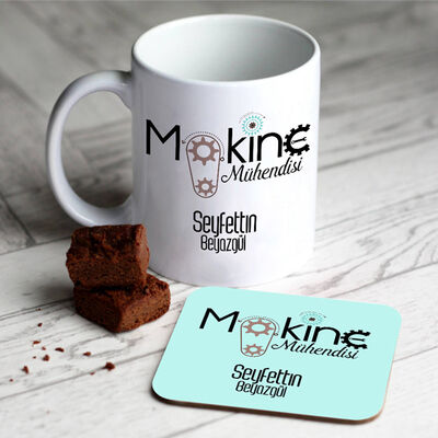 Makine Mühendisi Kupa ve Bardak Altlığı - 1