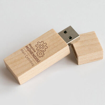 Makine Mühendisine Hediye Ahşap USB Bellek - 1