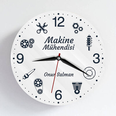 Makine Mühendisine Hediye Duvar Saati - 1