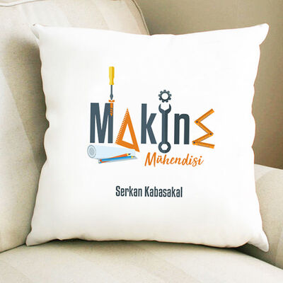 Makine Mühendisine Hediye Kare Yastık - 1