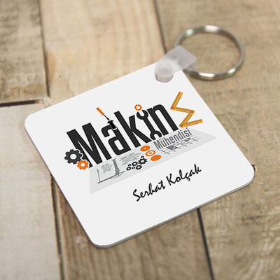 Makine Mühendislerine Özel Kare Anahtarlık - 1