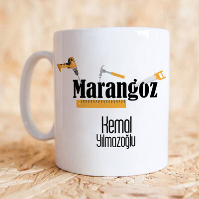 Marangoza Hediye İsme Özel Kupa Bardak - 1
