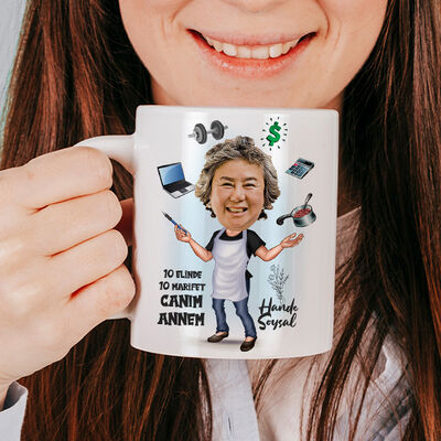 Marifetli Annem Karikatürlü Kupa Bardak - 1