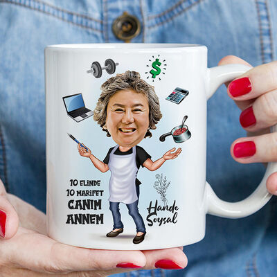 Marifetli Annem Karikatürlü Kupa Bardak - 3
