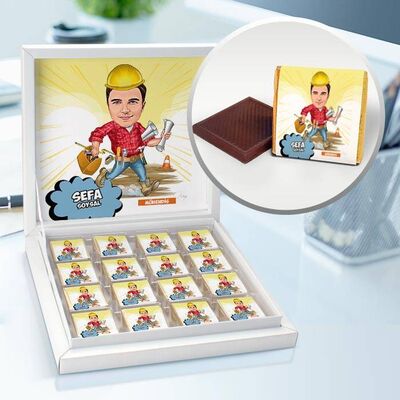 Marifetli Mühendis Karikatürlü Çikolata Kutusu - 1