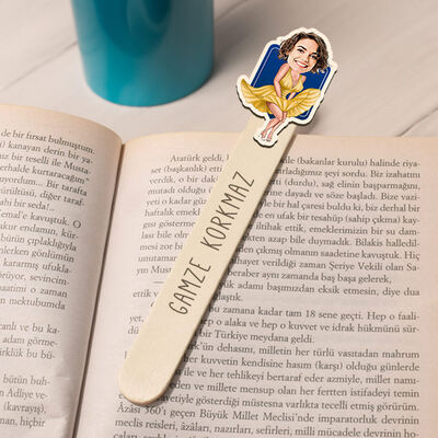 Marilyn Monroe Karikatürlü Çubuk Kitap Ayracı - 1