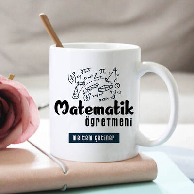 Matematik Öğretmeni Tasarımlı Kupa Bardak - 3