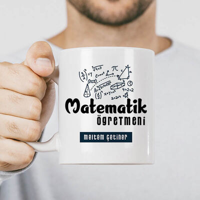 Matematik Öğretmeni Tasarımlı Kupa Bardak - 1