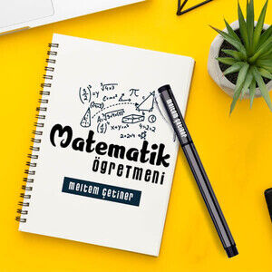 Matematik Öğretmeni Temalı Defter ve Kalem - 2