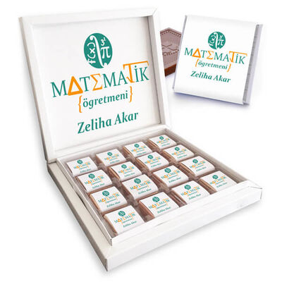 Matematik Öğretmenine Hediye Çikolata Kutusu - 1