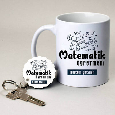 Matematik Öğretmenlerine Hediye Kupa ve Anahtarlık - 1