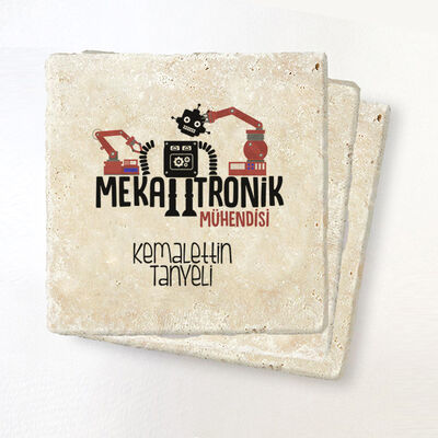 Mekatronik Mühendisi Taş Bardak Altlığı - 1