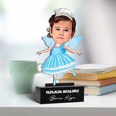Melek Kız Kostümlü Çocuk Karikatürlü Biblo - 1