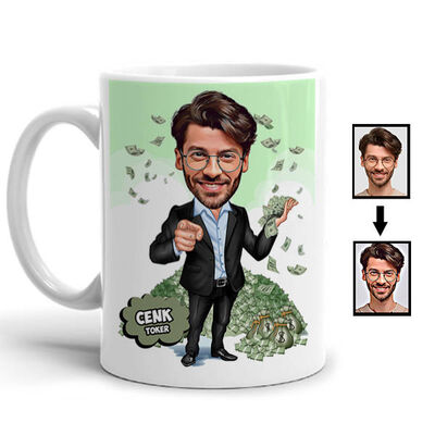Milyarder Karikatürlü Kupa Bardak - 1